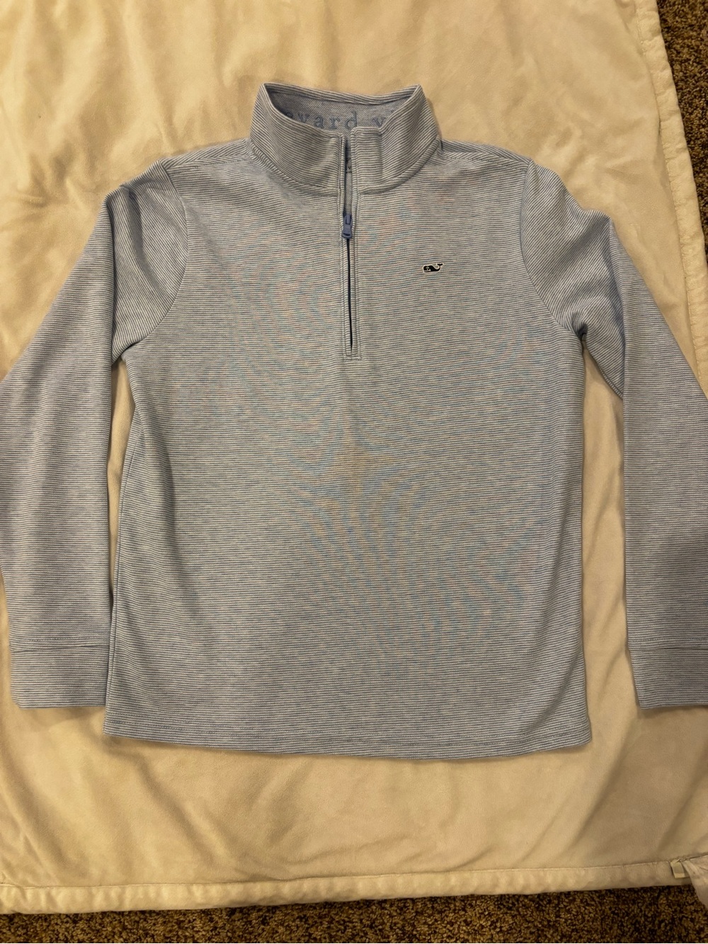 Vineyard Vines Men's Sky Blue Quarter-Zip Pullover